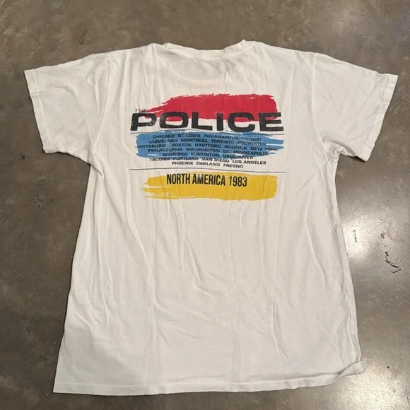 DAYDREAMER - White Graphic T-Shirt with Tour Print - Picture 3 of 5